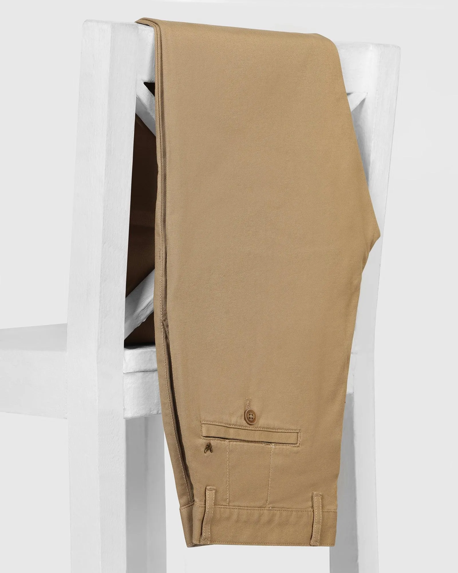 Stretchy Waist Workout-ready Slim Fit B-91 Casual Khaki Solid Khakis - Mint