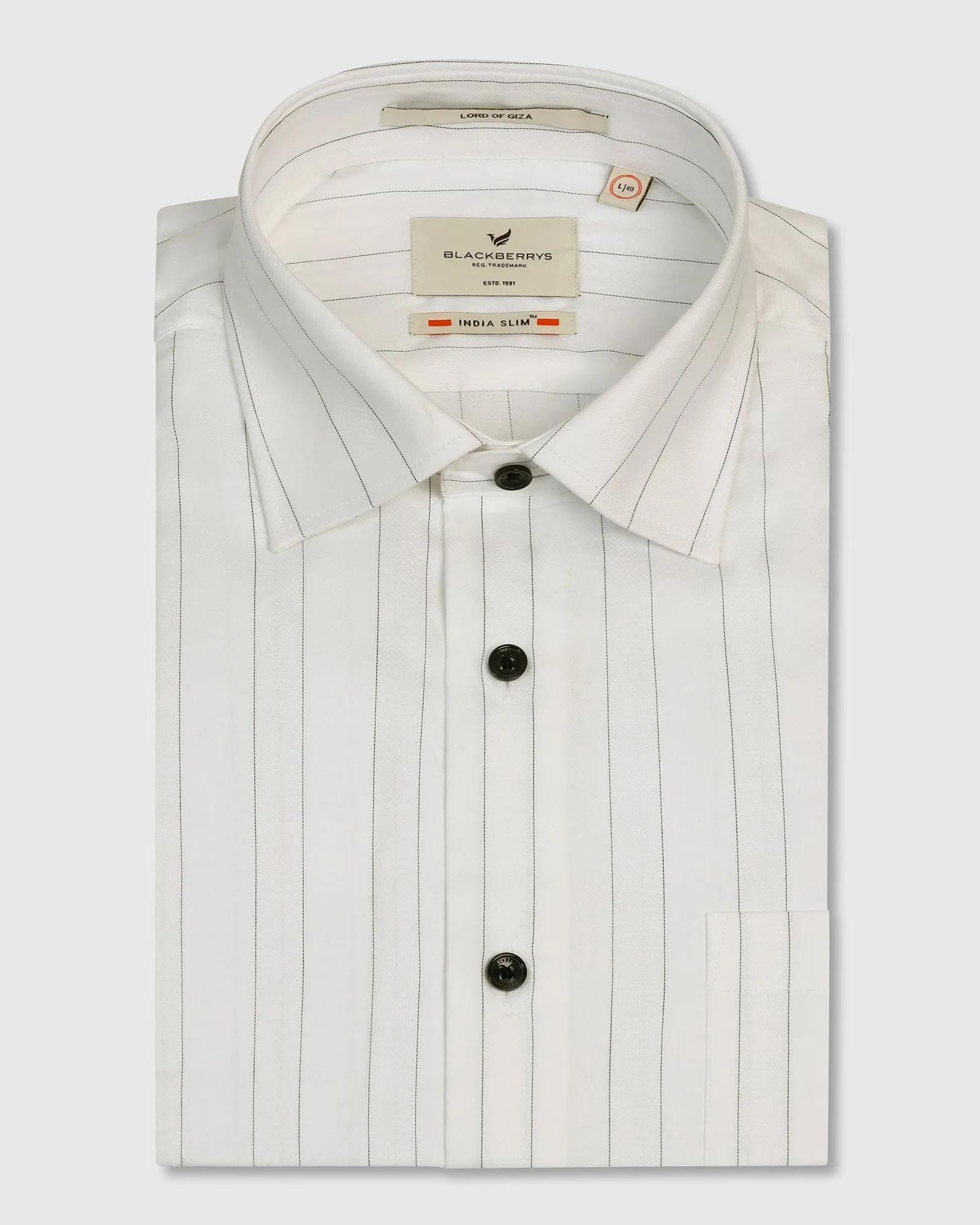 Formal White Stripe Shirt - Austin Party Ready