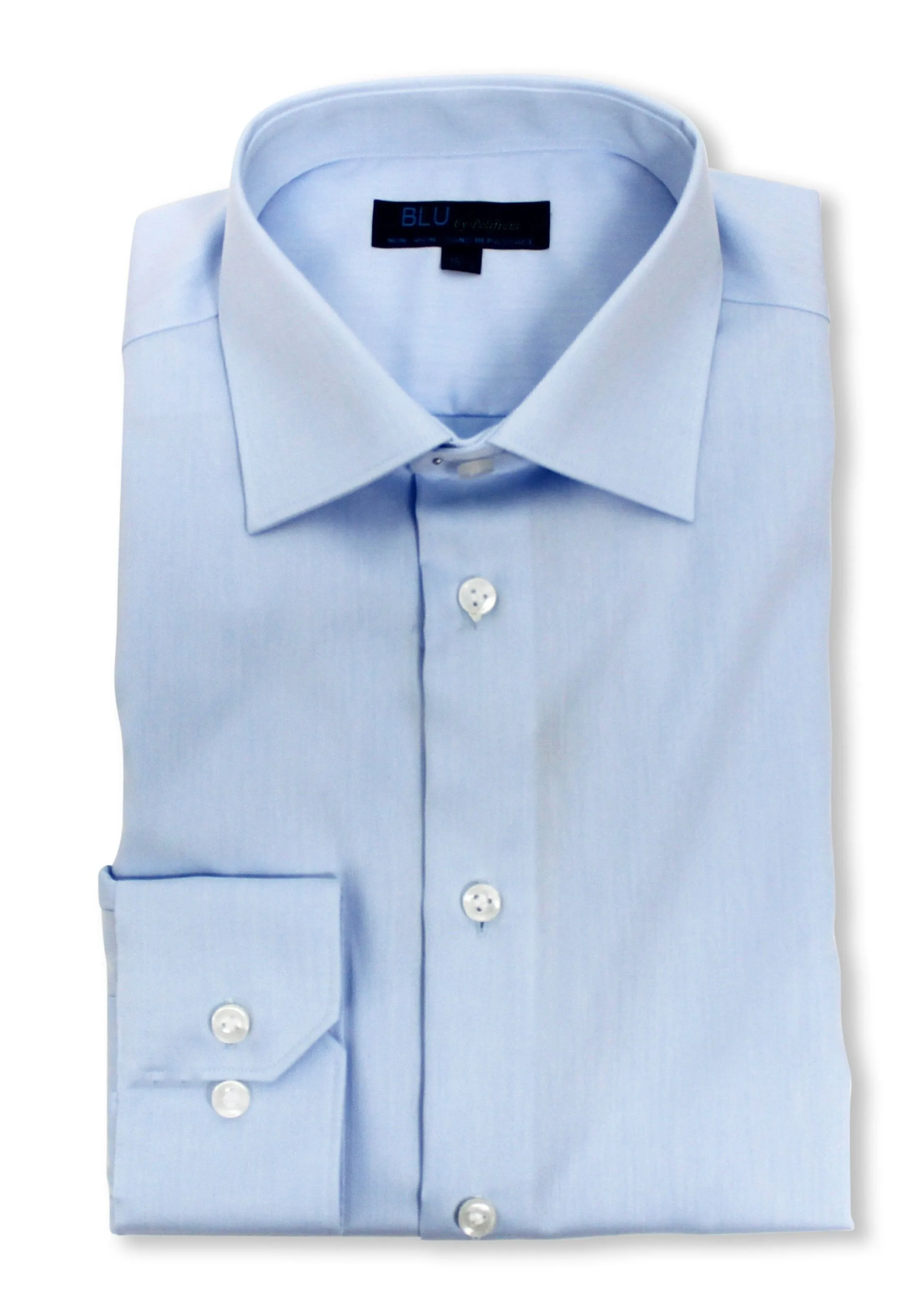 BLU Miami Slim Fit Non-Iron Dress Shirt in Blue Autumn Look