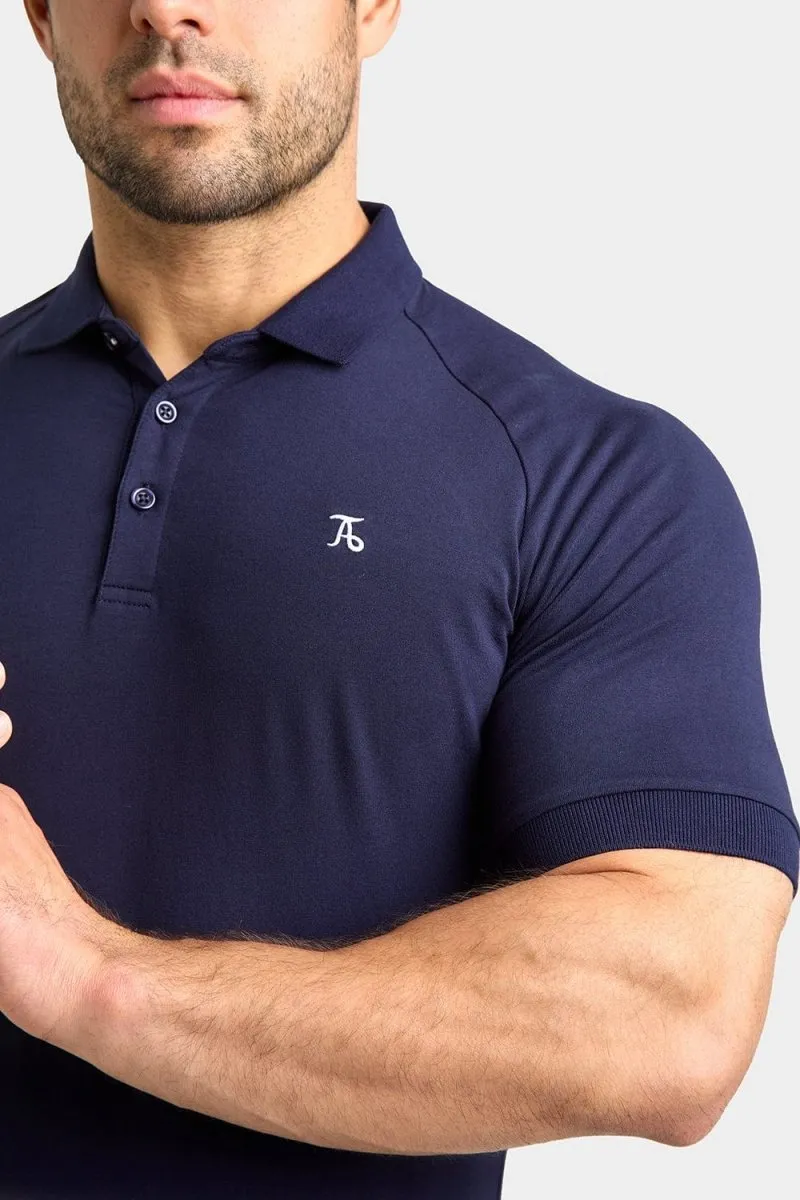 Colorfast Dye Process Athletic Fit Polo Shirt in True Navy