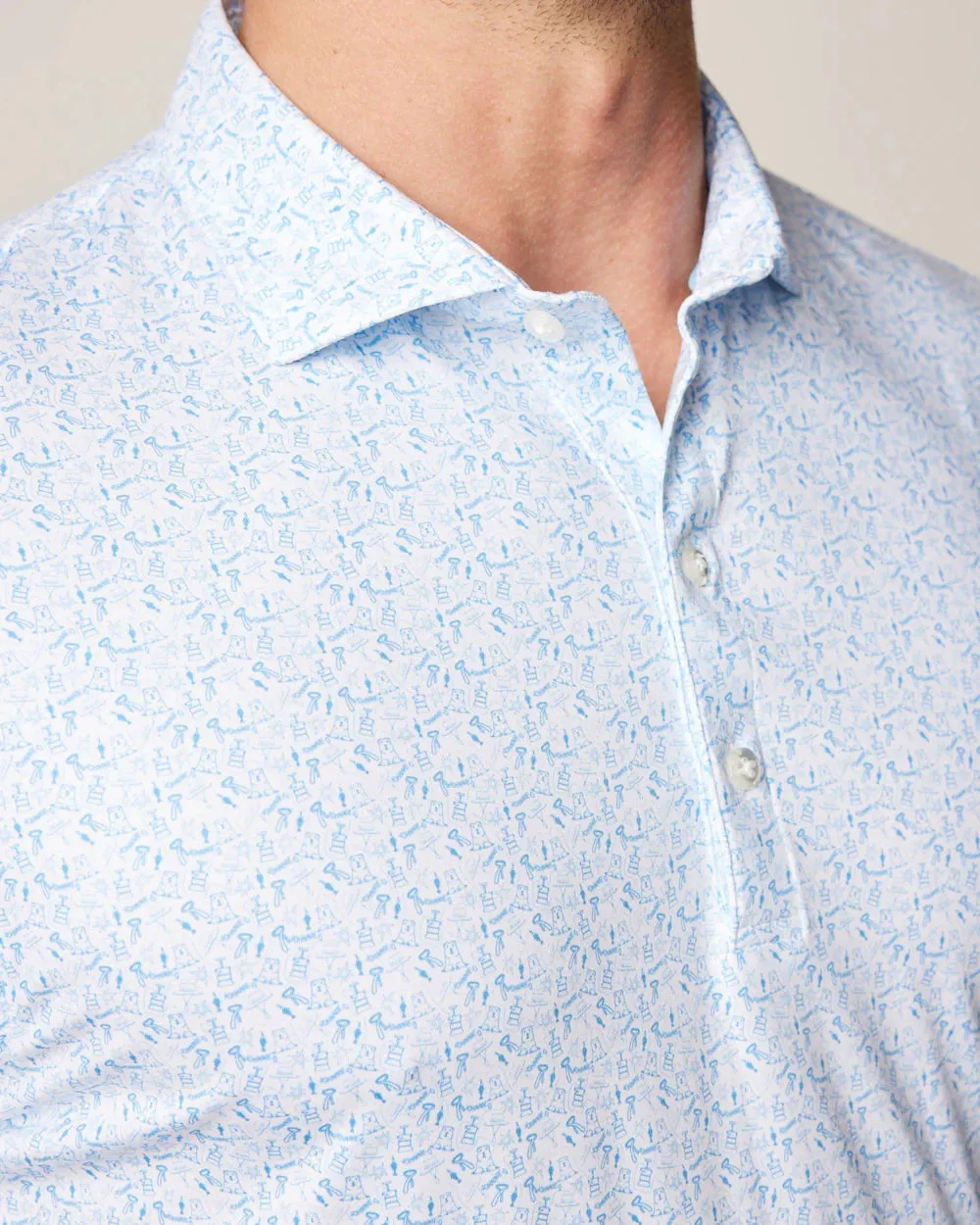 I Never Slice Printed Featherweight Performance Polo Golf Apparel Relaxed Top