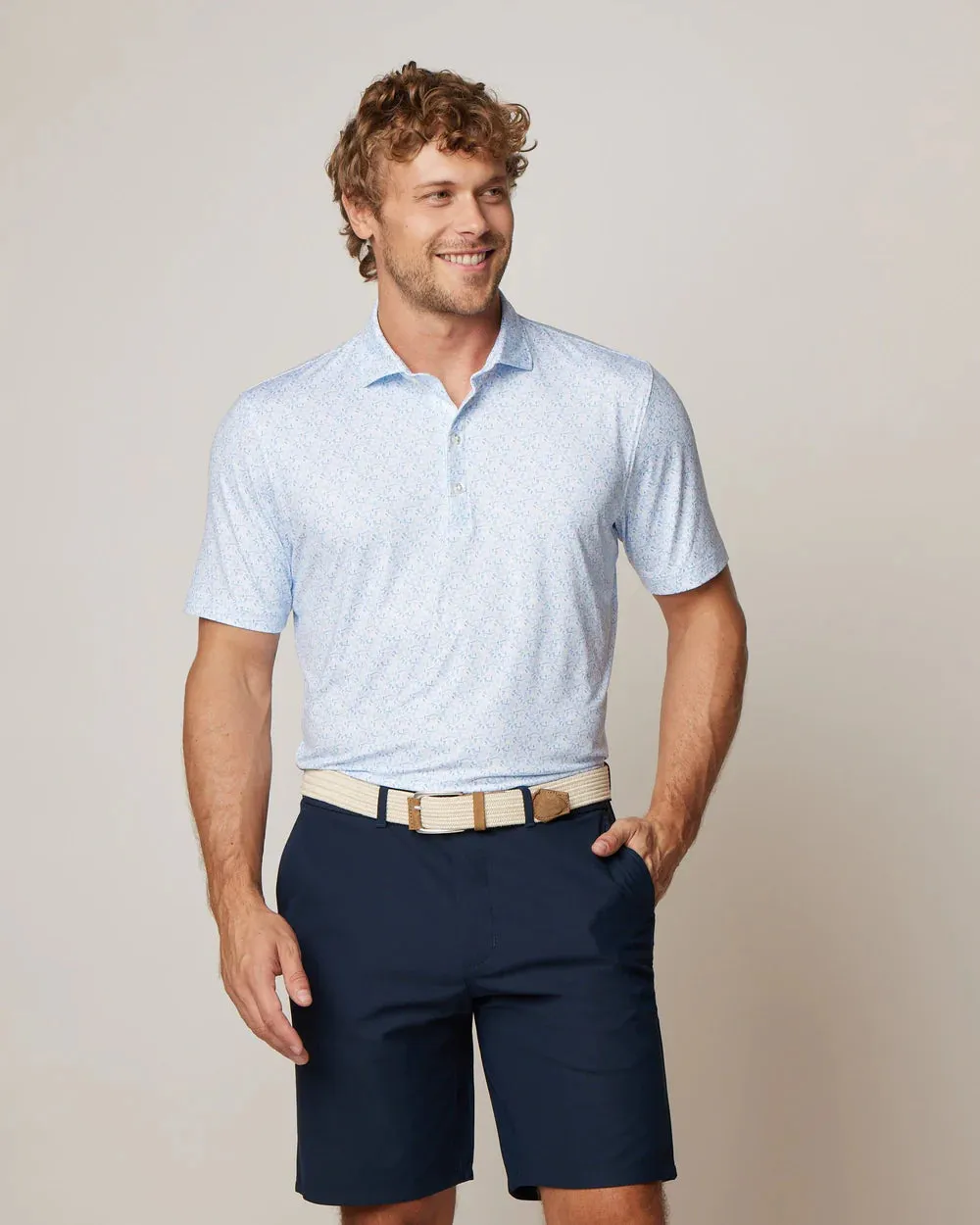 Timeless Look I Never Slice Printed Featherweight Performance Polo