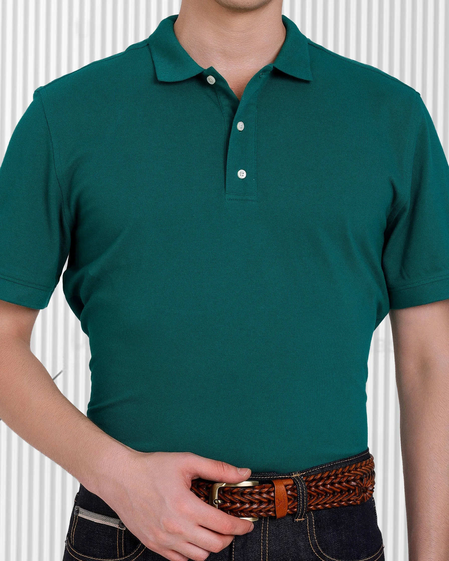 Racing Green Polo Simple Layer Cool Fit