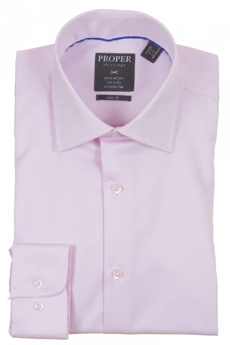 PROPER SHIRTINGS PINK SLIM FIT REGULAR CUFF P720TTSR-PIN Urban Edge