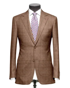 Simple Chill Piece Quick Access Closures EThomas Burn Orange Tattersal plaid Jacket