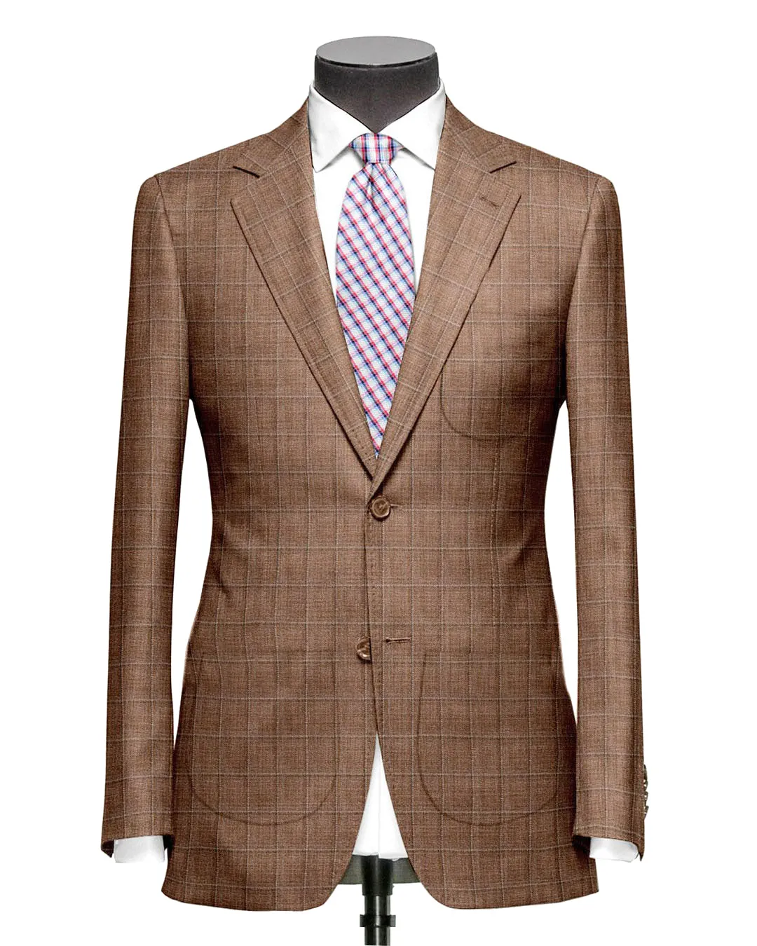 Simple Chill Piece Quick Access Closures EThomas Burn Orange Tattersal plaid Jacket