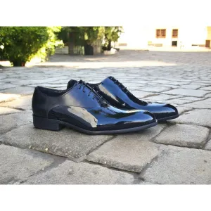 Carrucci Patent Leather Tuxedo Lace-Up Oxford Dress Shoe - KS479-611P Luxury Look