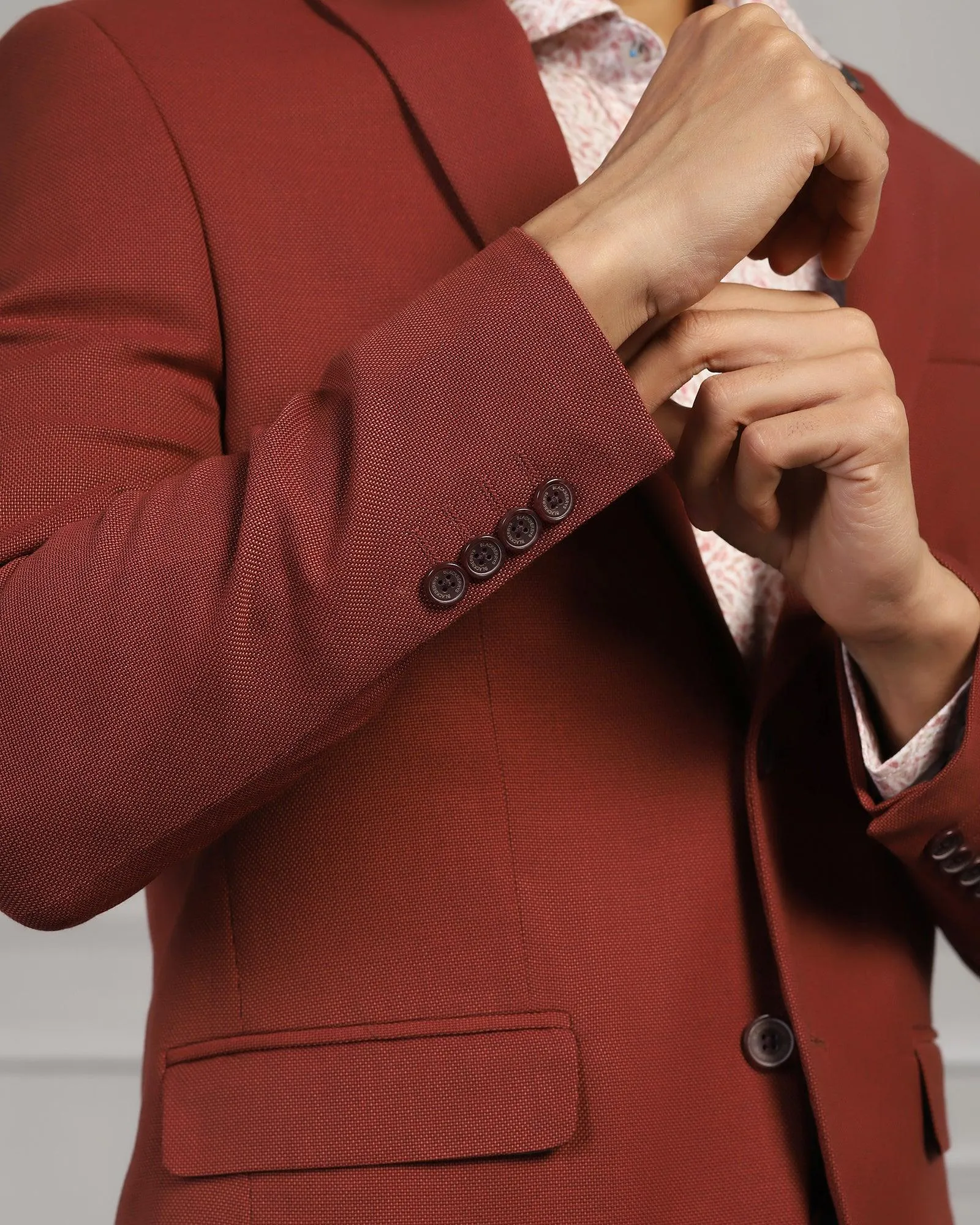 Formal Rust Textured Blazer - Garwin Compression Fit Technology