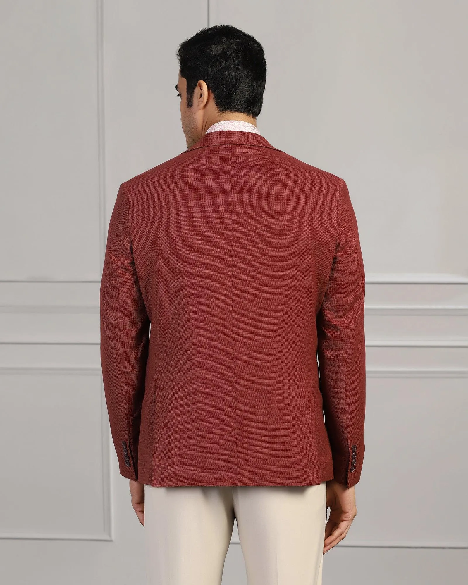Formal Rust Textured Blazer - Garwin Heat Sealed Edges Airflow Ventilation System