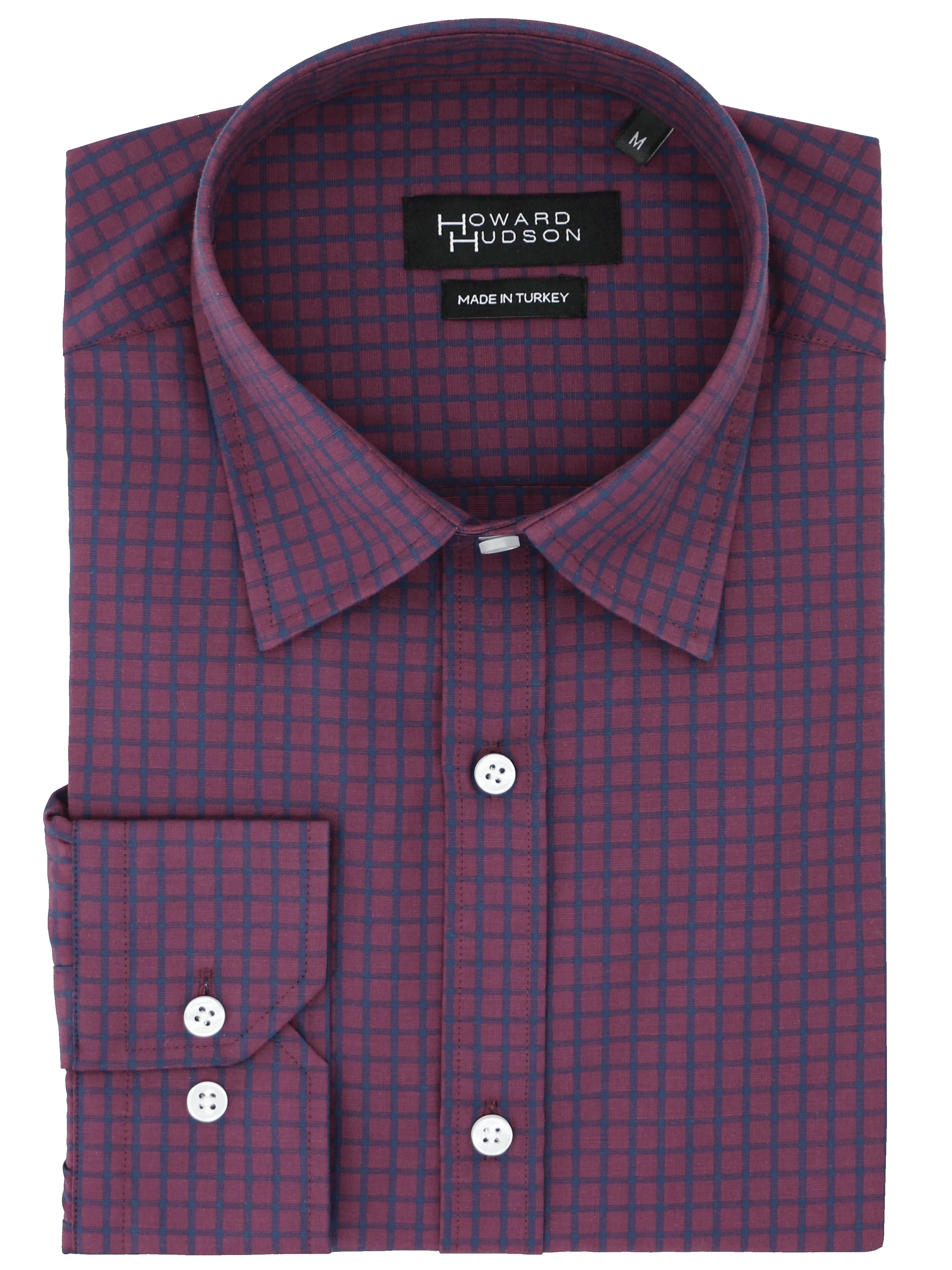 Brooke Casual Burgundy Checked Shirt Affordable Fashion