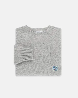 All Day Comfort Made-in-Scotland *LIMITED EDITION* Light Grey Shaggy Dog Icon Sweater  - Trim Fit Pre Shrunk Cotton Blend Cultural Inspired