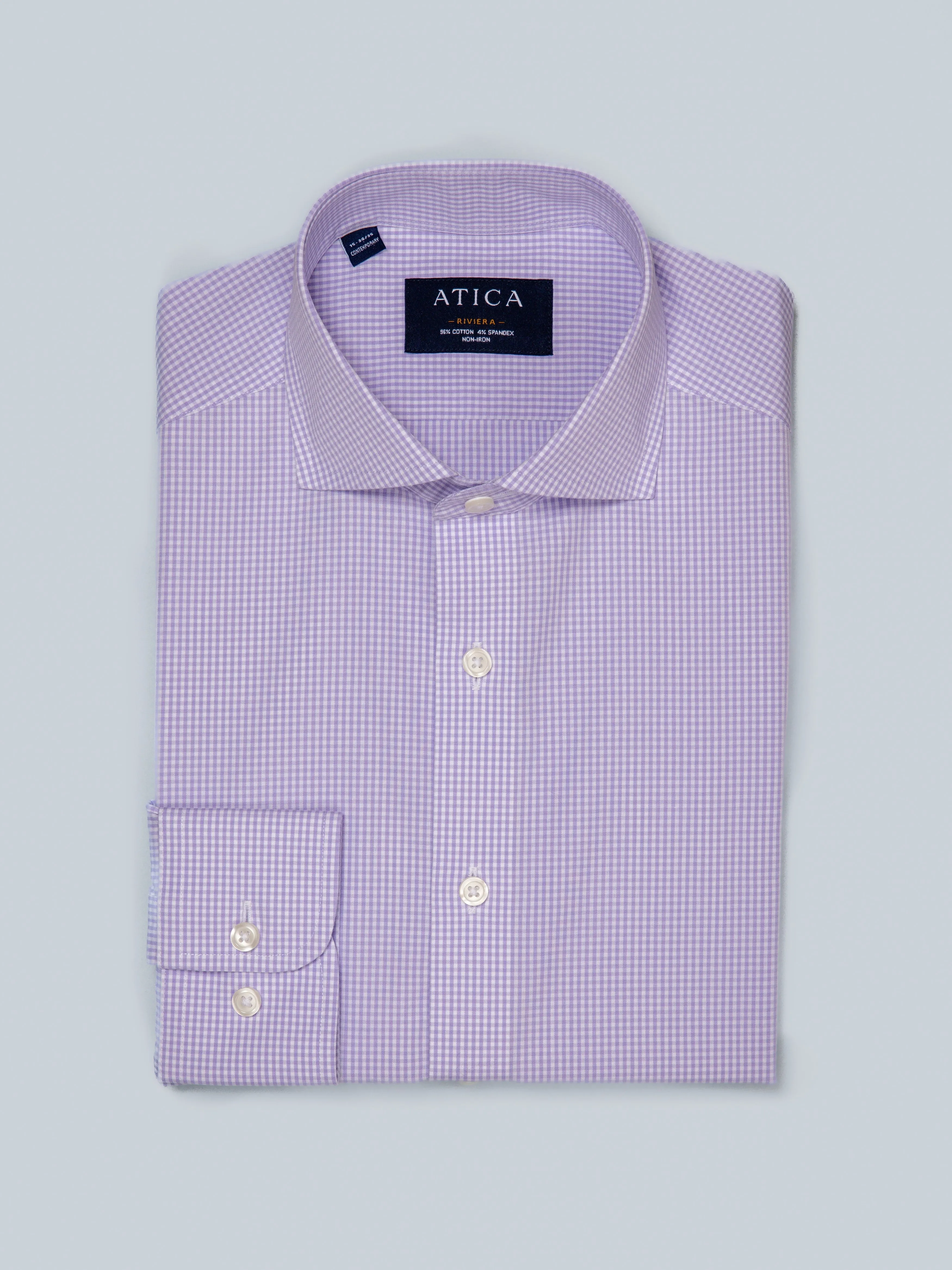 Riviera Lavender Gingham Shirt Abrasion resistant