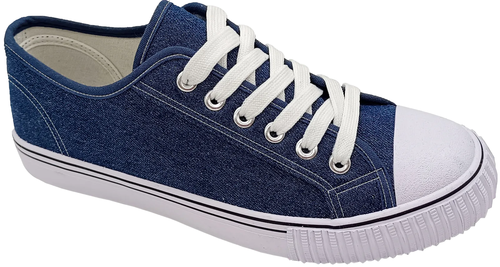 Blue Denim Lace Up Classic Canvas Men's Shoes SP643 Relaxed Style