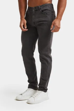 Couple Look Lightweight Day Out Style Athletic Fit Jeans in Dark Grey