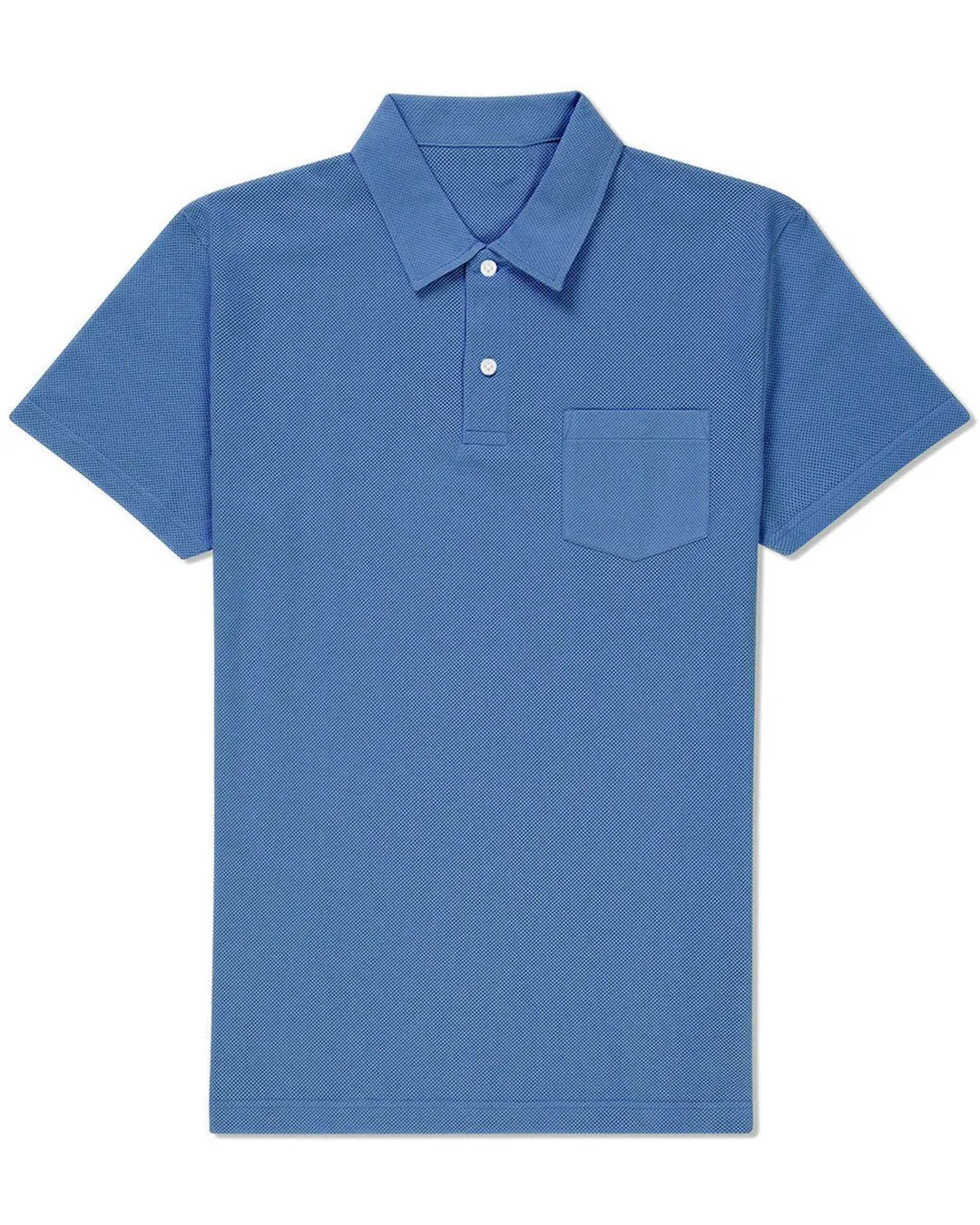 Steel Blue Polo T-shirt Breathable Style Outdoor Lifestyle