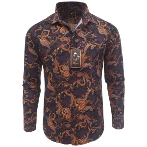 Button front Spring Break Cigar Sport Shirt/S-5030
