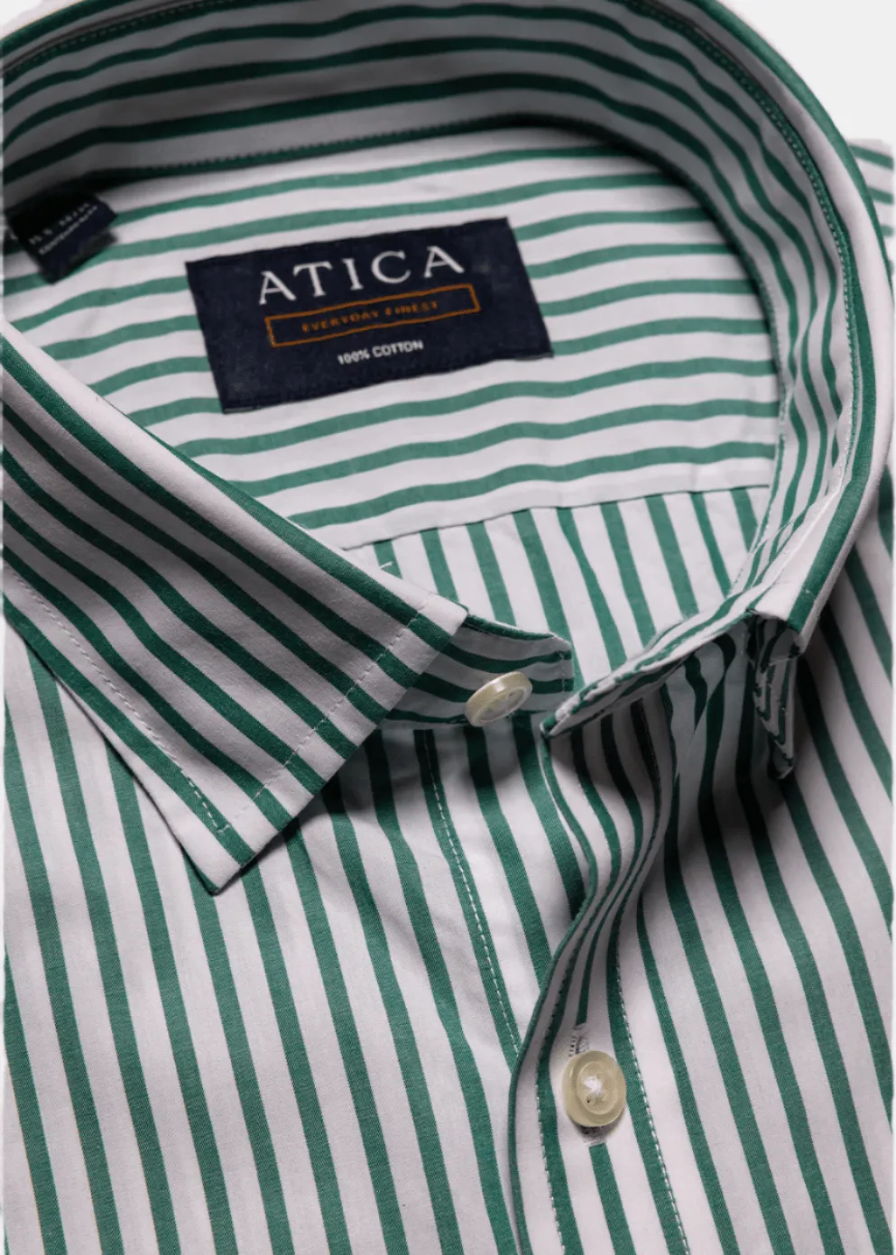 Everyday Green Bengal?Stripe?Shirt Wrinkle Resistant Finish