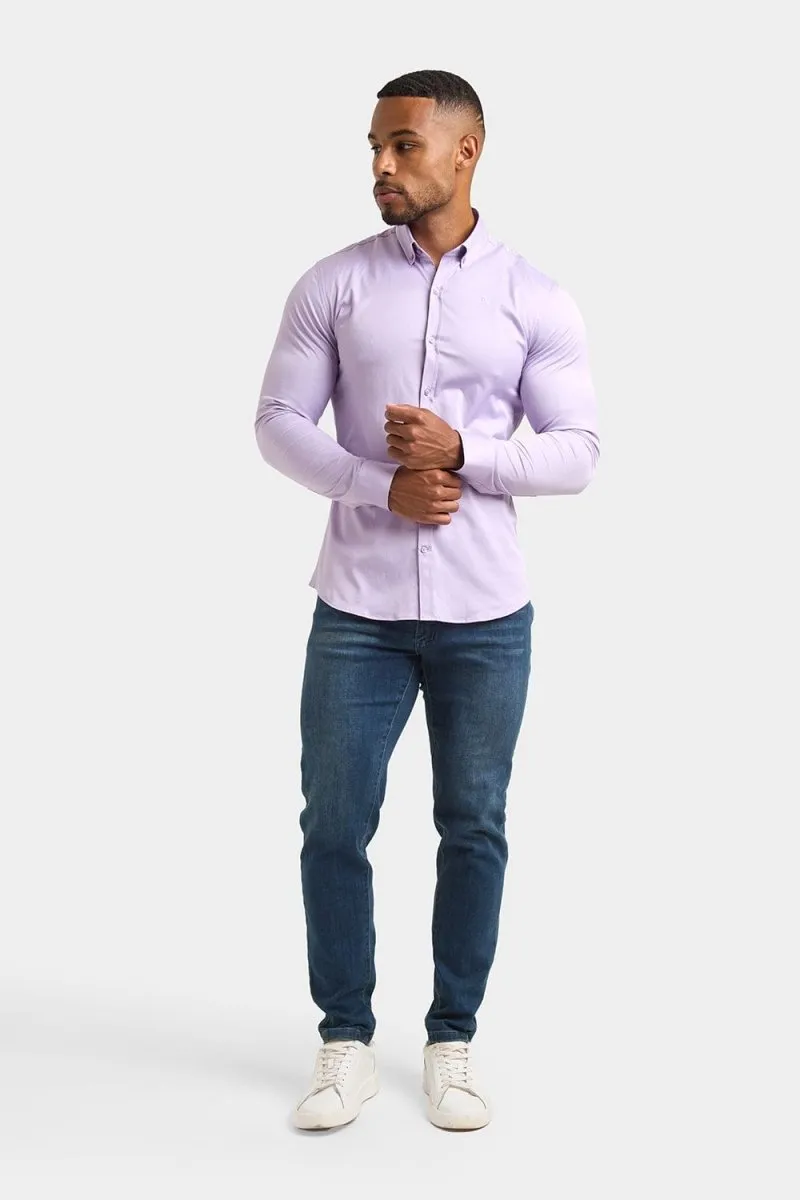 Athletic Fit Signature Shirt in Lilac Comfort Stretch Trend-Driven