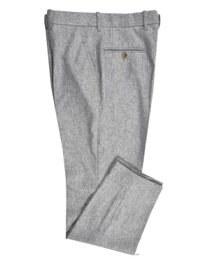 No Sagging Elasticized Cuffs VBC 100% Wool: Ash Grey Flannel Dress Pant