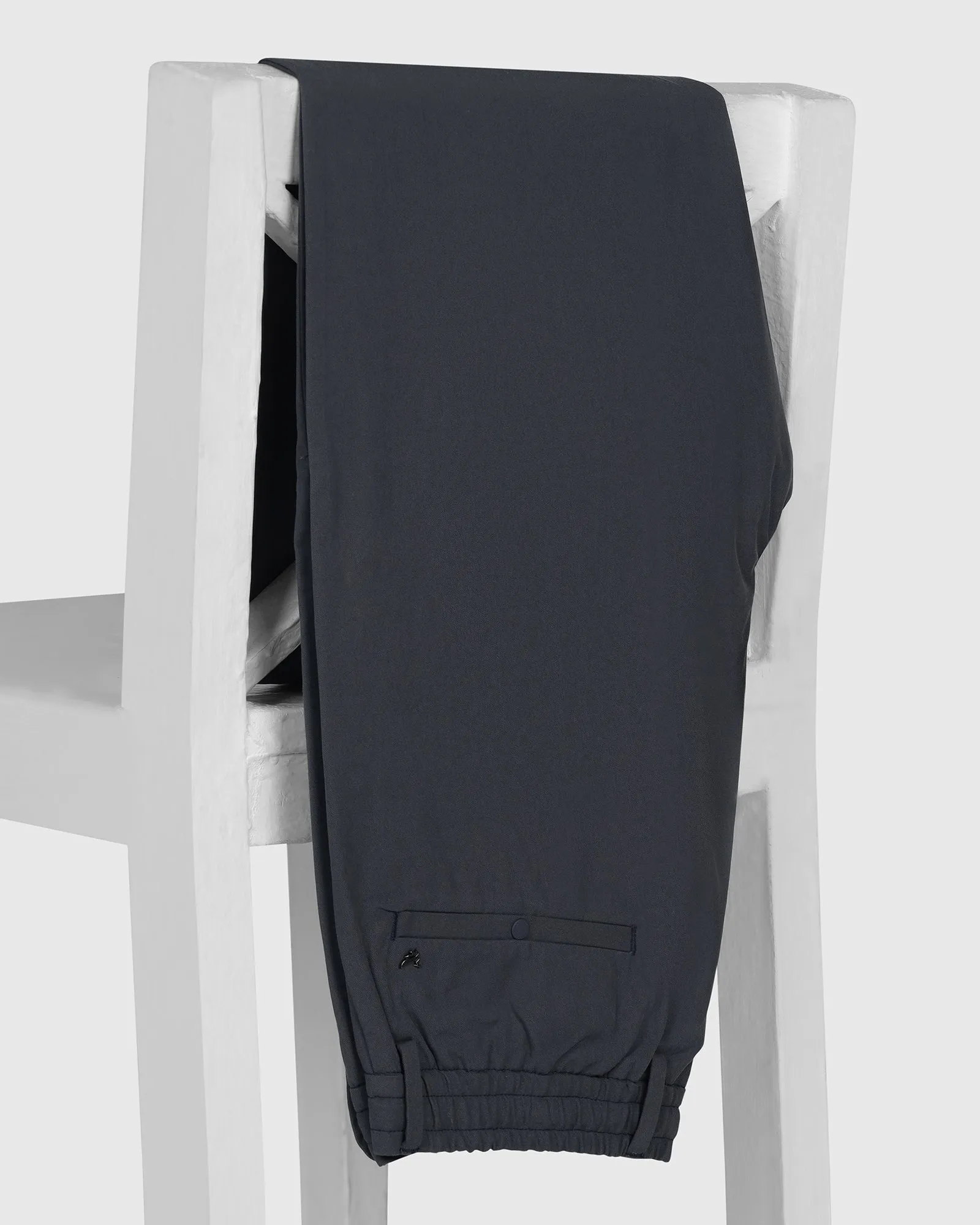 ComfortFit FrictionResistantEdging Sneaker Fit Casual Charcoal Solid Khakis - Ario