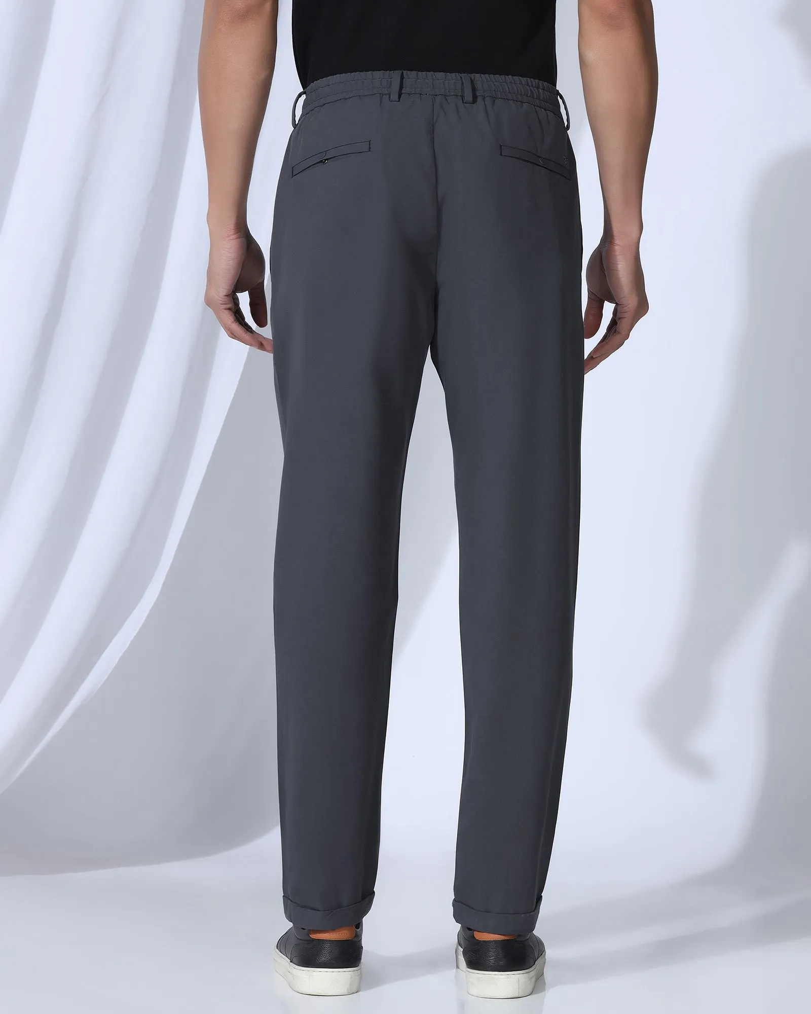 UV Protection LightweightDesign Sneaker Fit Casual Charcoal Solid Khakis - Ario