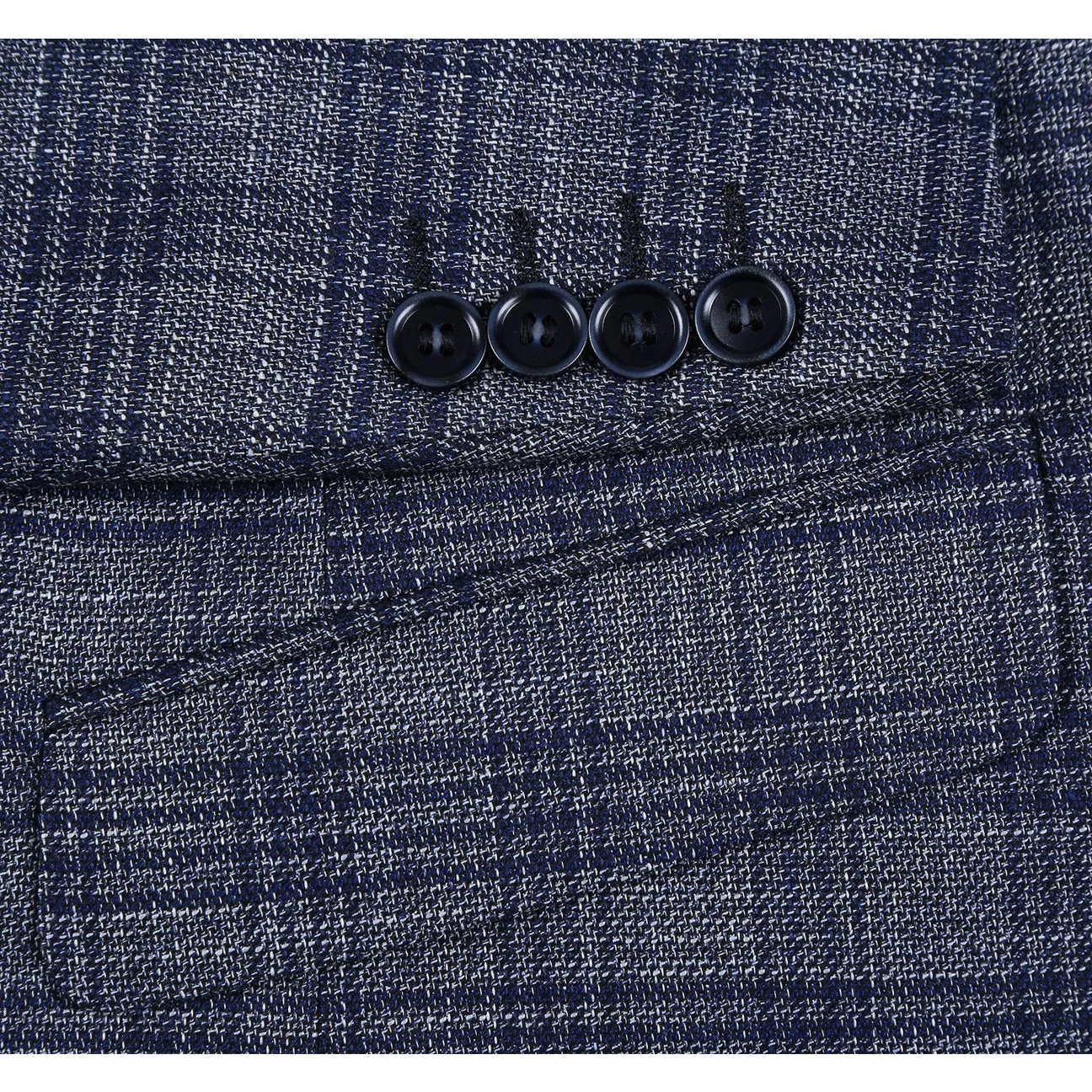 Rugged Comfort Alessandro Vitello by Renoir Slim Fit Stretch Checked Blazer Gray 294-13