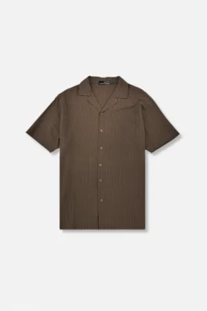 Darnold Seersucker Revere Collar Shirt Active clothing