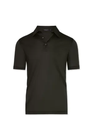 Smart Look Business Lunch David August Mercerized Cotton Polo Olive