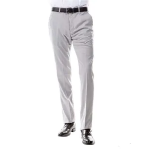 Men's Grey Modern Fit Suit Pants FlexibleKneePanels PermeableCloth
