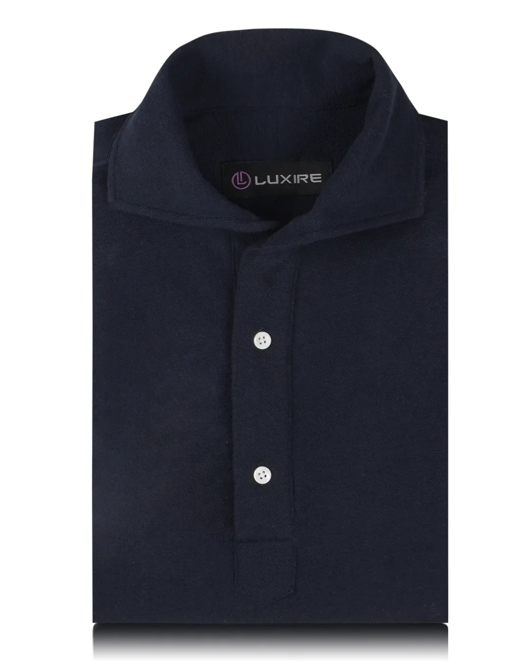Navy Linen Cotton Polo T-Shirt Fashionable Look Classic Comfort