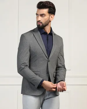 Formal Charcoal Textured Blazer - Artura Nylon Cover