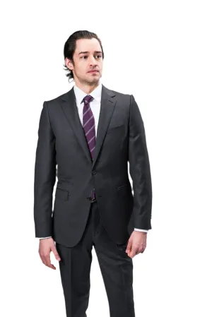Stand Up Collar Hike Fit Suit - Charcoal