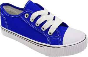 Royal Blue Lace Up Classic Canvas Men's Shoes SP643 Strong Stitch Activity Use