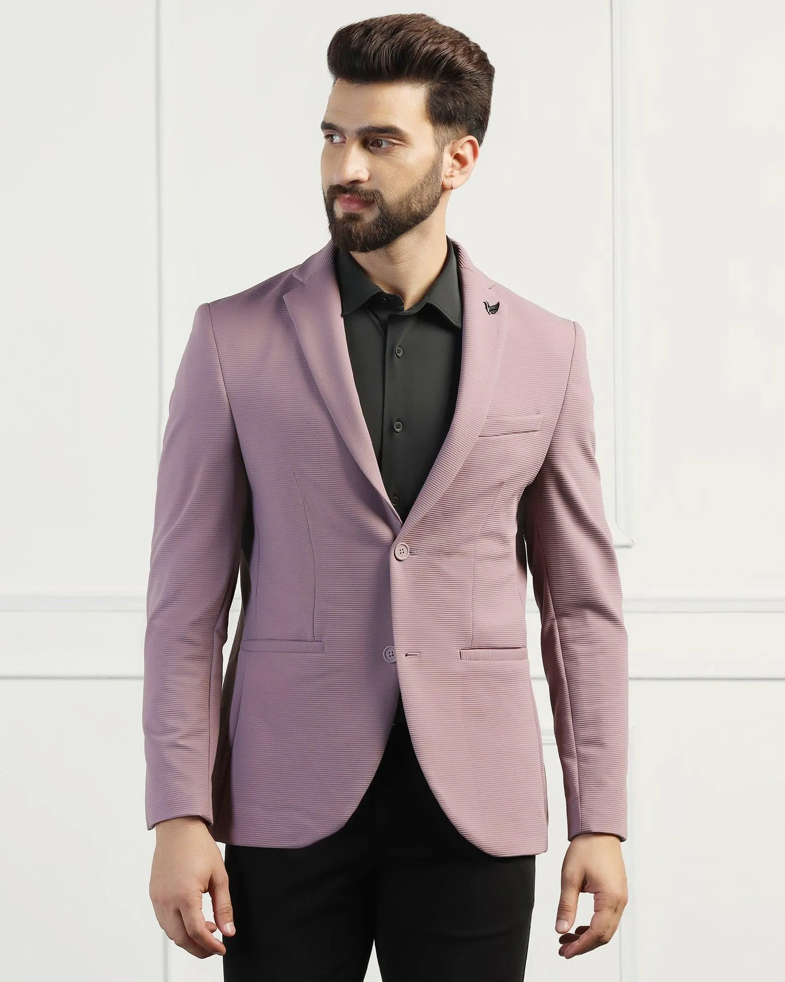 TechPro Formal Dusty Pink Stripe Blazer - Fiesta BondedZipperGuards