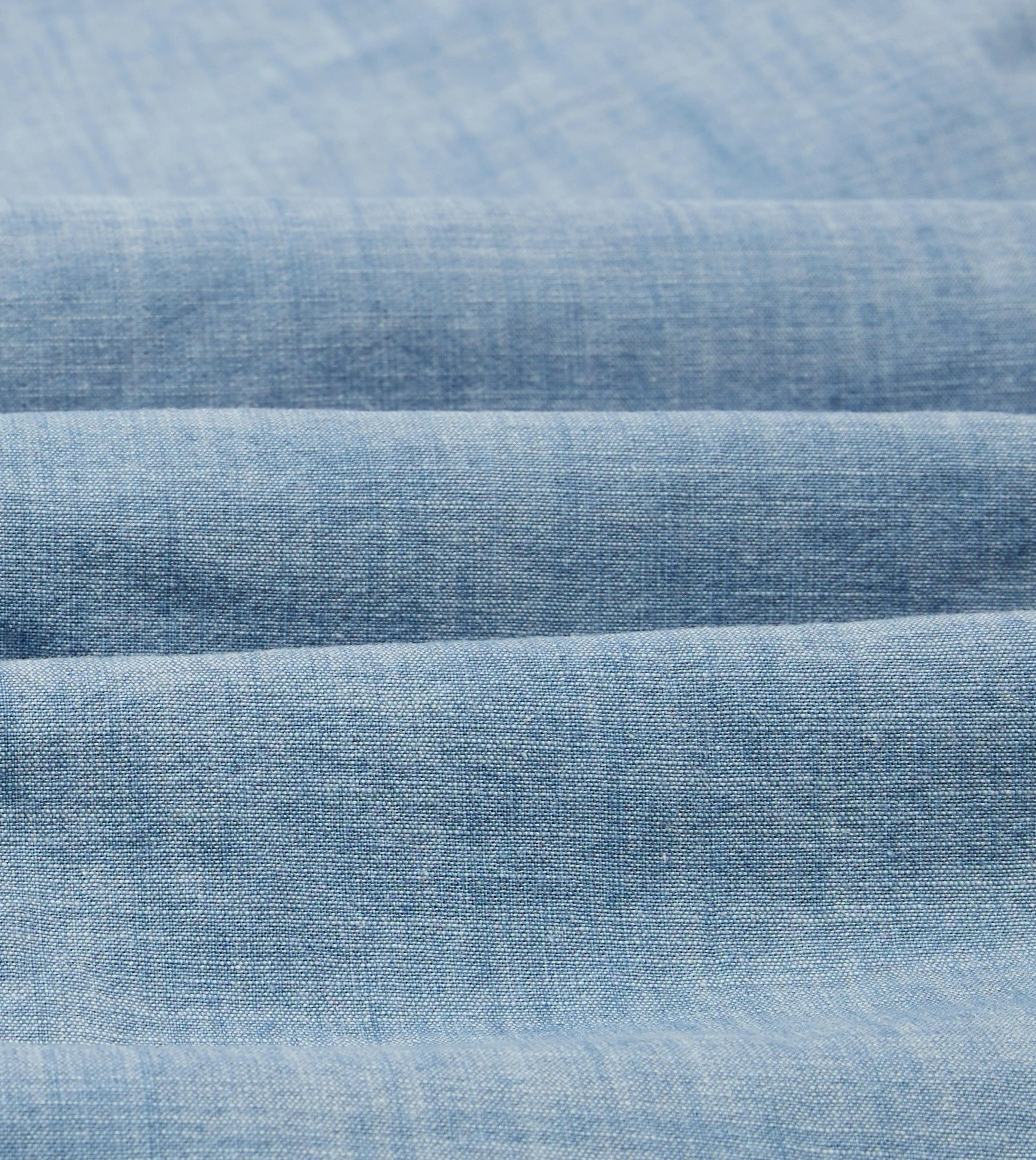 Ruffle Edge Chambray Two-Pocket Western Shirt