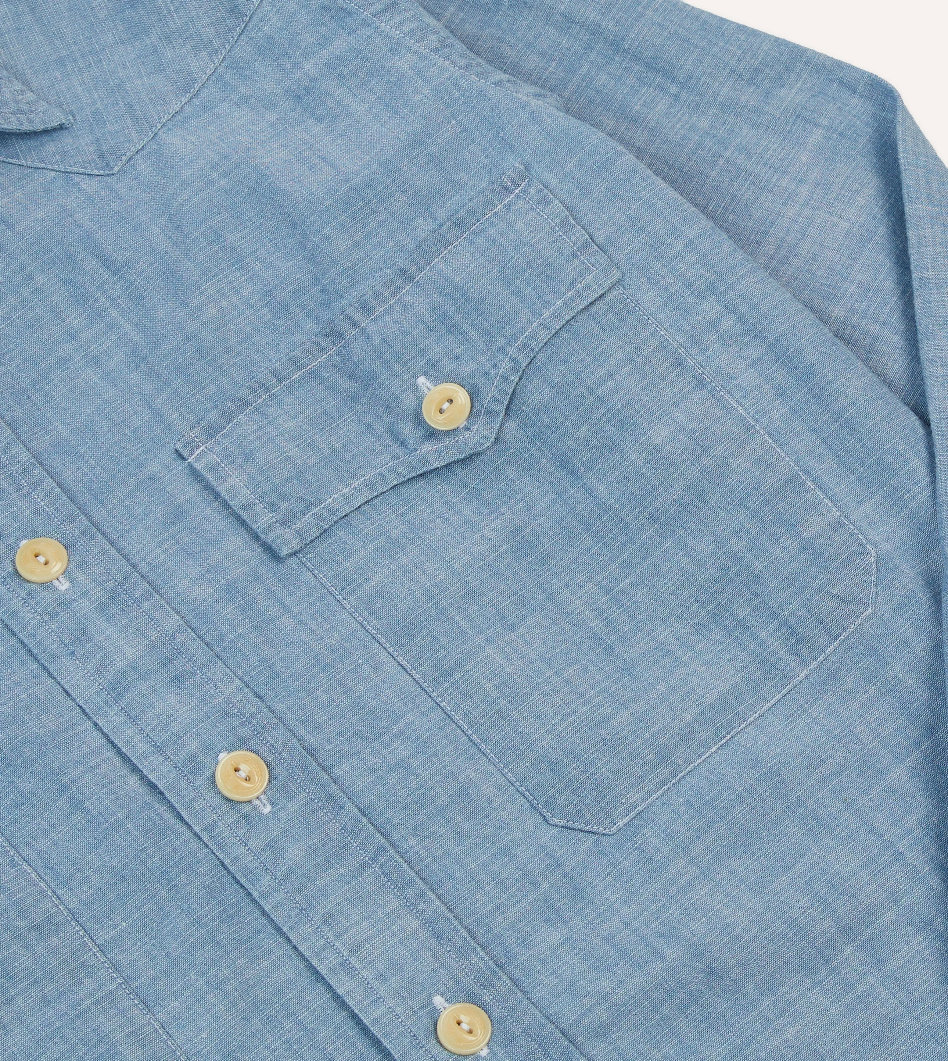 Chambray Two-Pocket Western Shirt Coffee Run