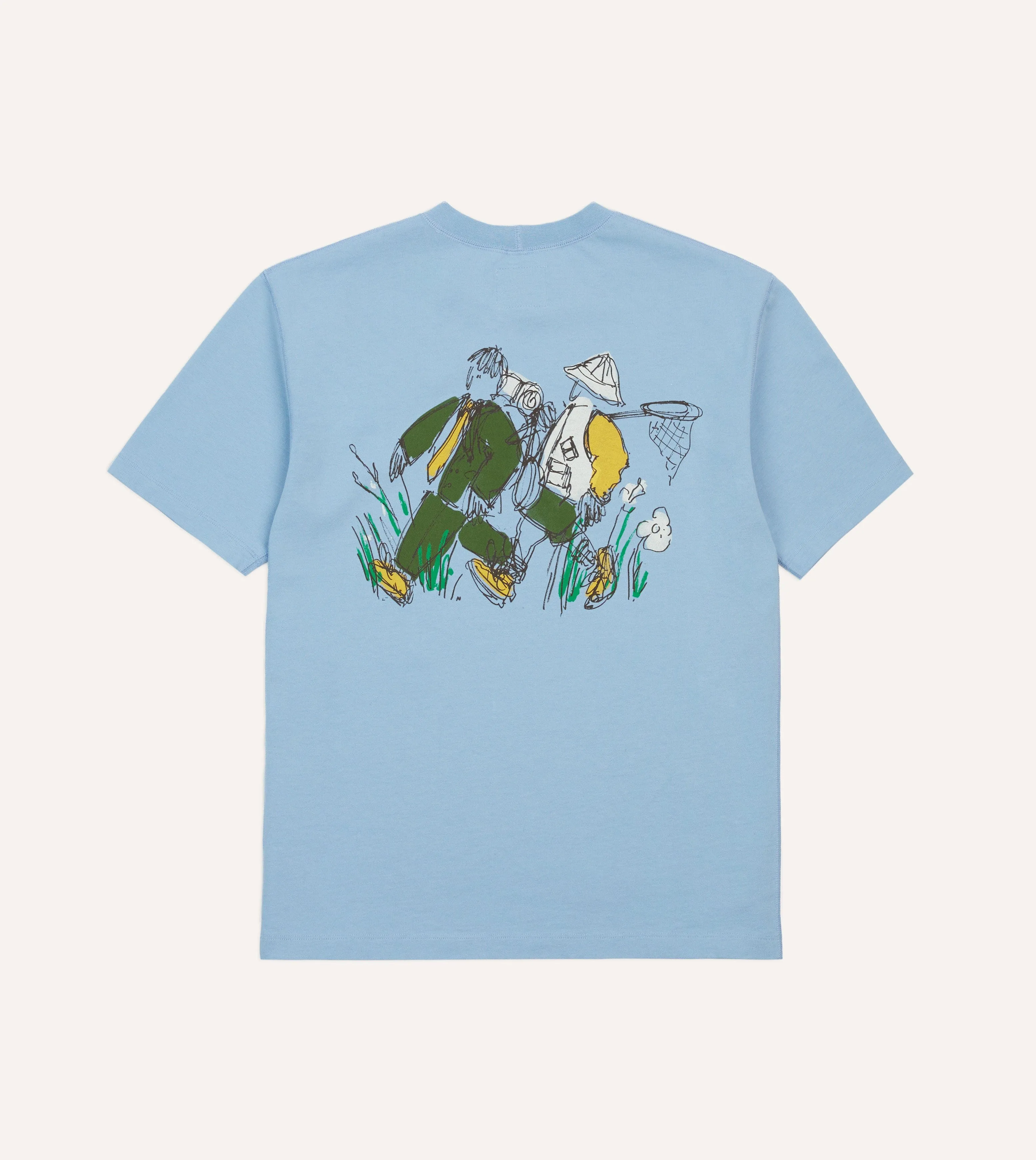 Layered Neckline Drake??s and New Balance Blue Graphic T-Shirt