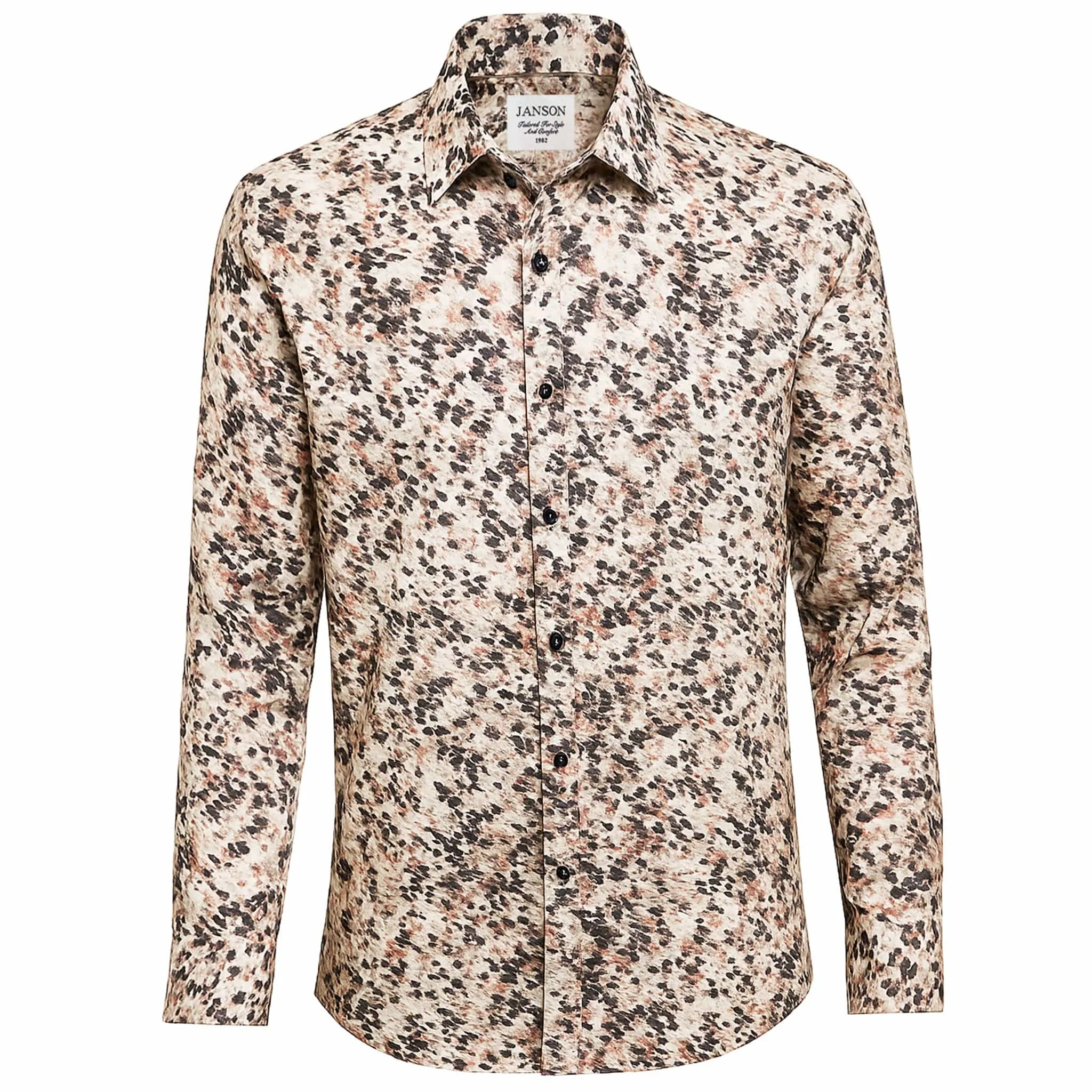 Janson Sport Shirt-100% Cotton Satin Finish, European Made Durable Thread Construction