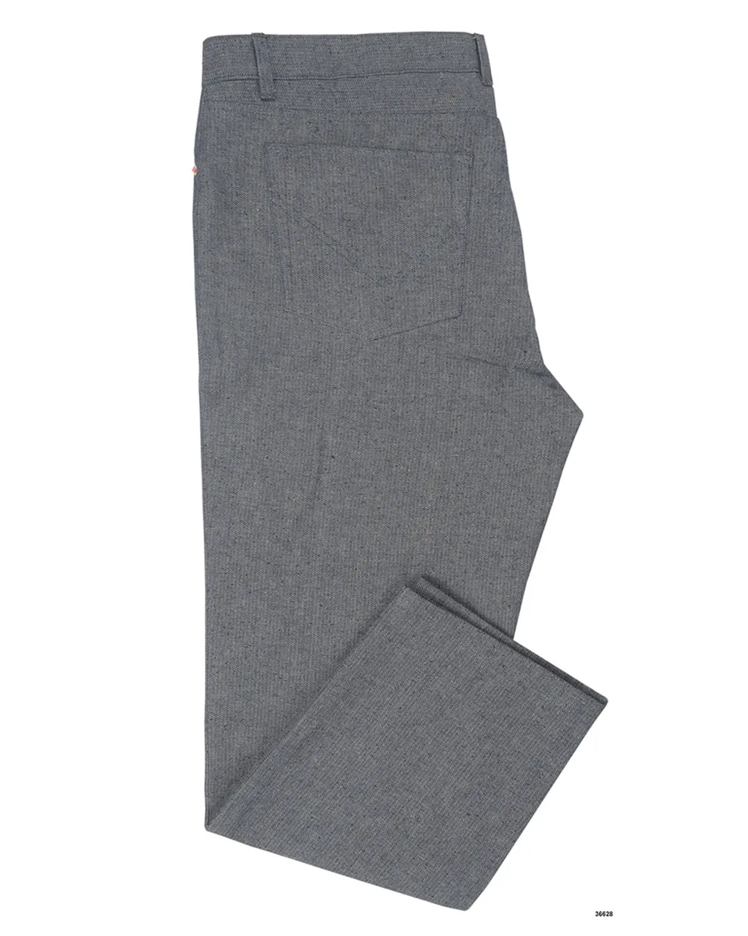 Simple Touch Active Lifestyle Denim: Navy Grey Slub Herringbone Jeans