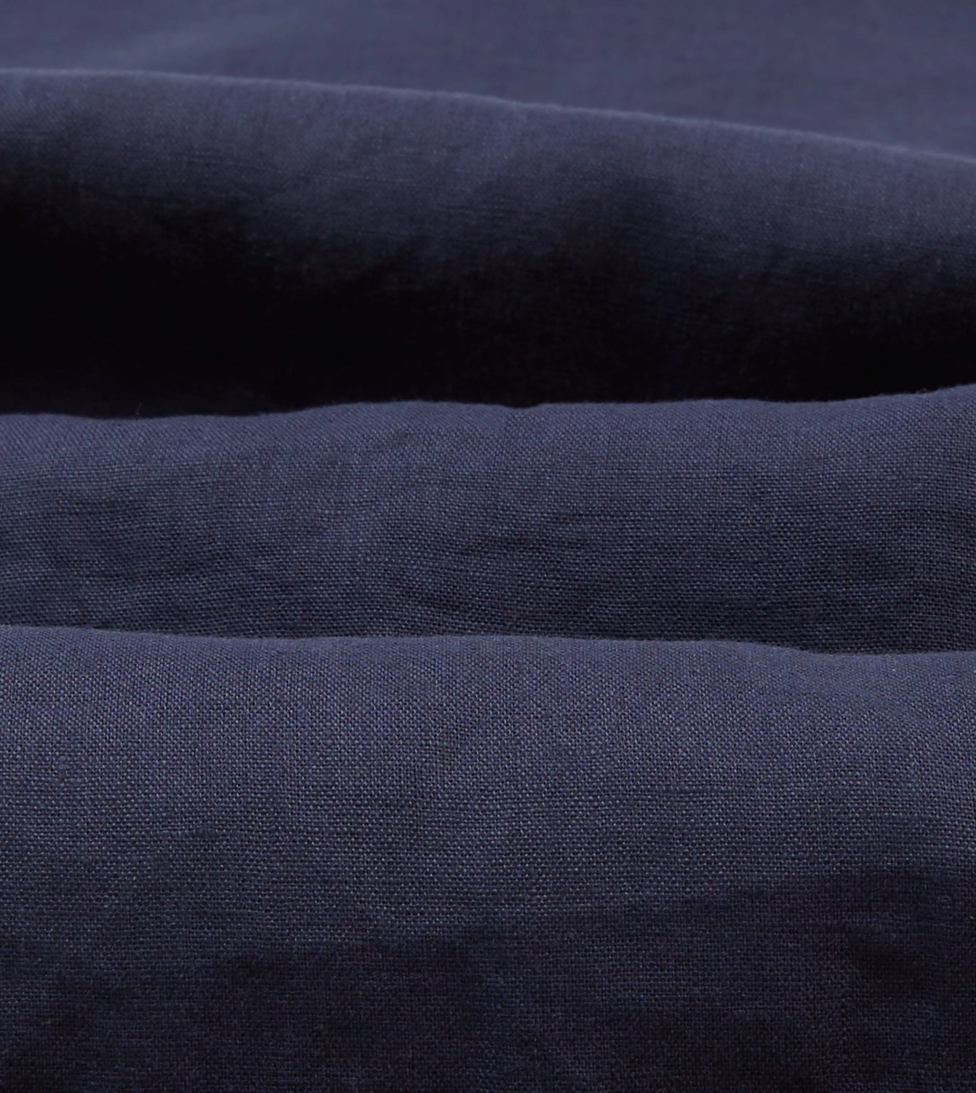 Navy Linen Short Sleeve Cuban Shirt Edgy style quick dry