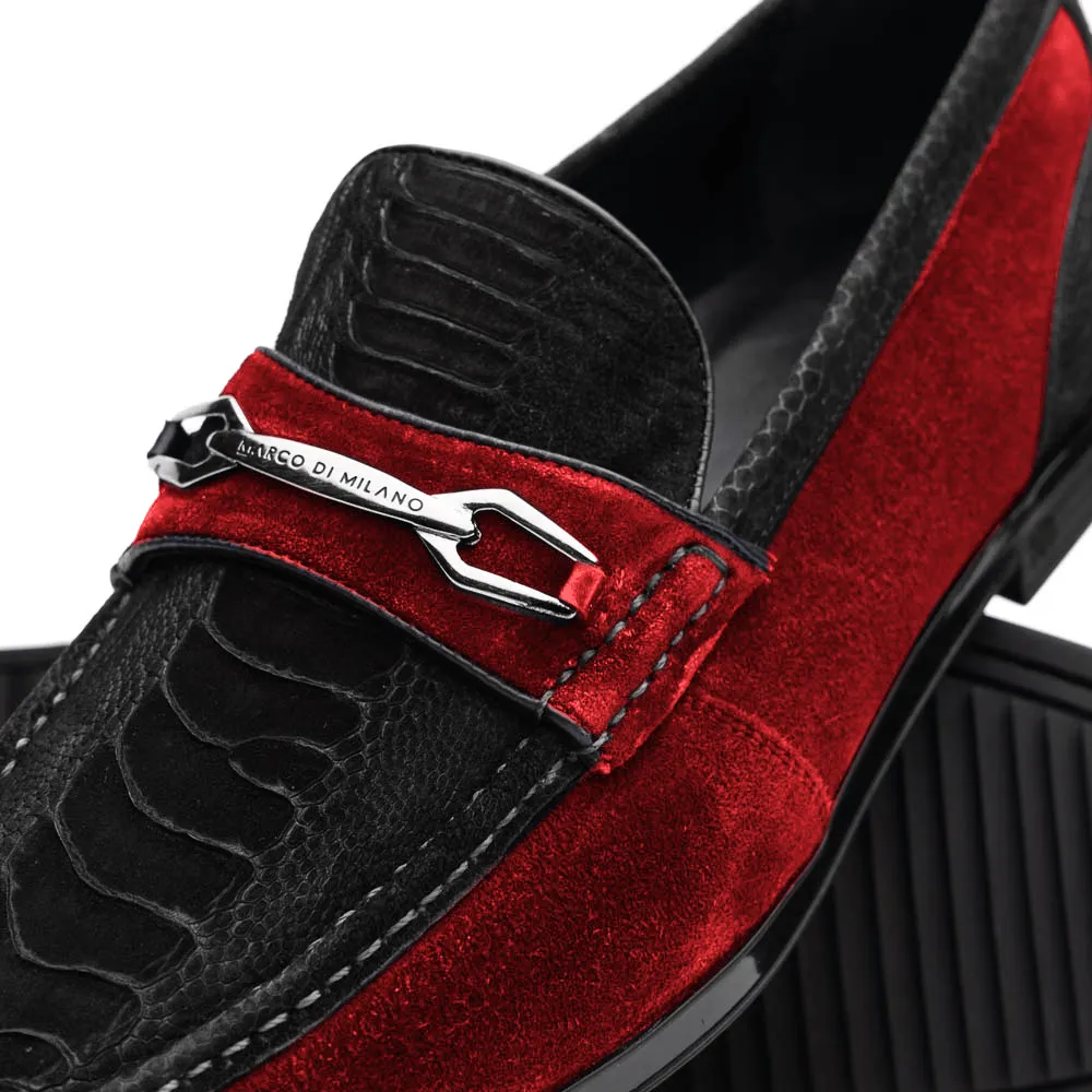 All weather Hugo Ostrich Black / Red