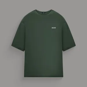 Breathable Lamination Commissioned Cumulus Drop Shoulder T-Shirt - Moss