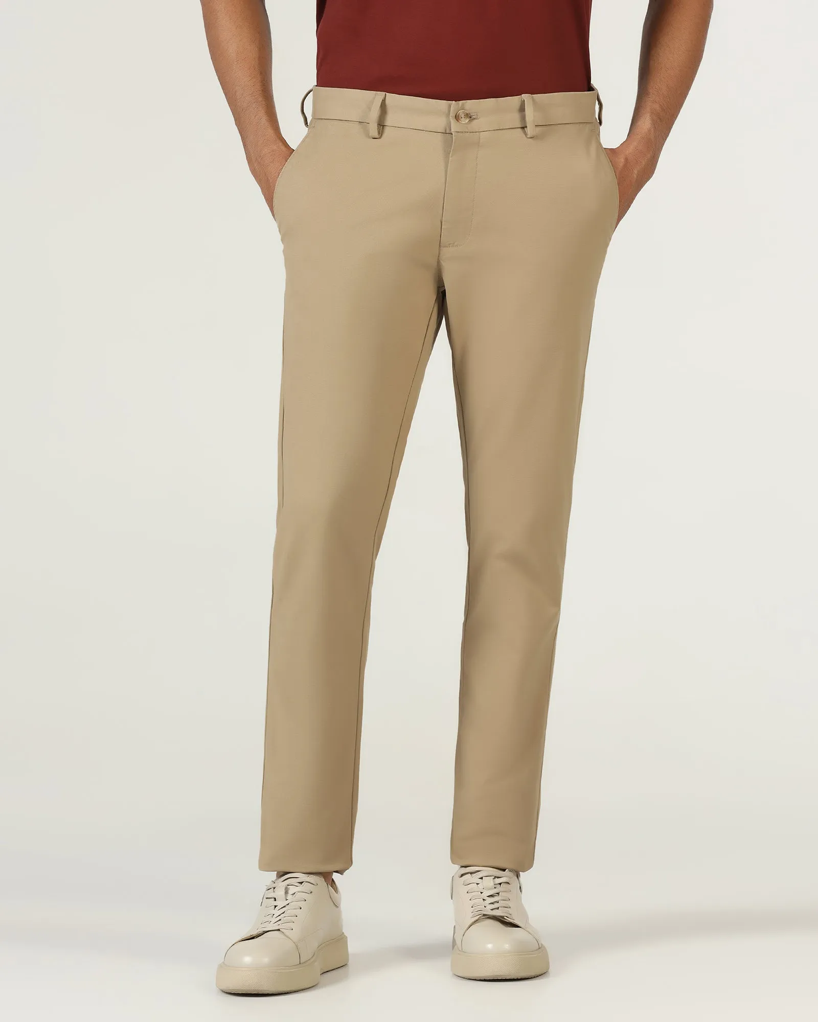 MoistureWickingLining TaperedLeg Khaki Textured Khakis - Karis