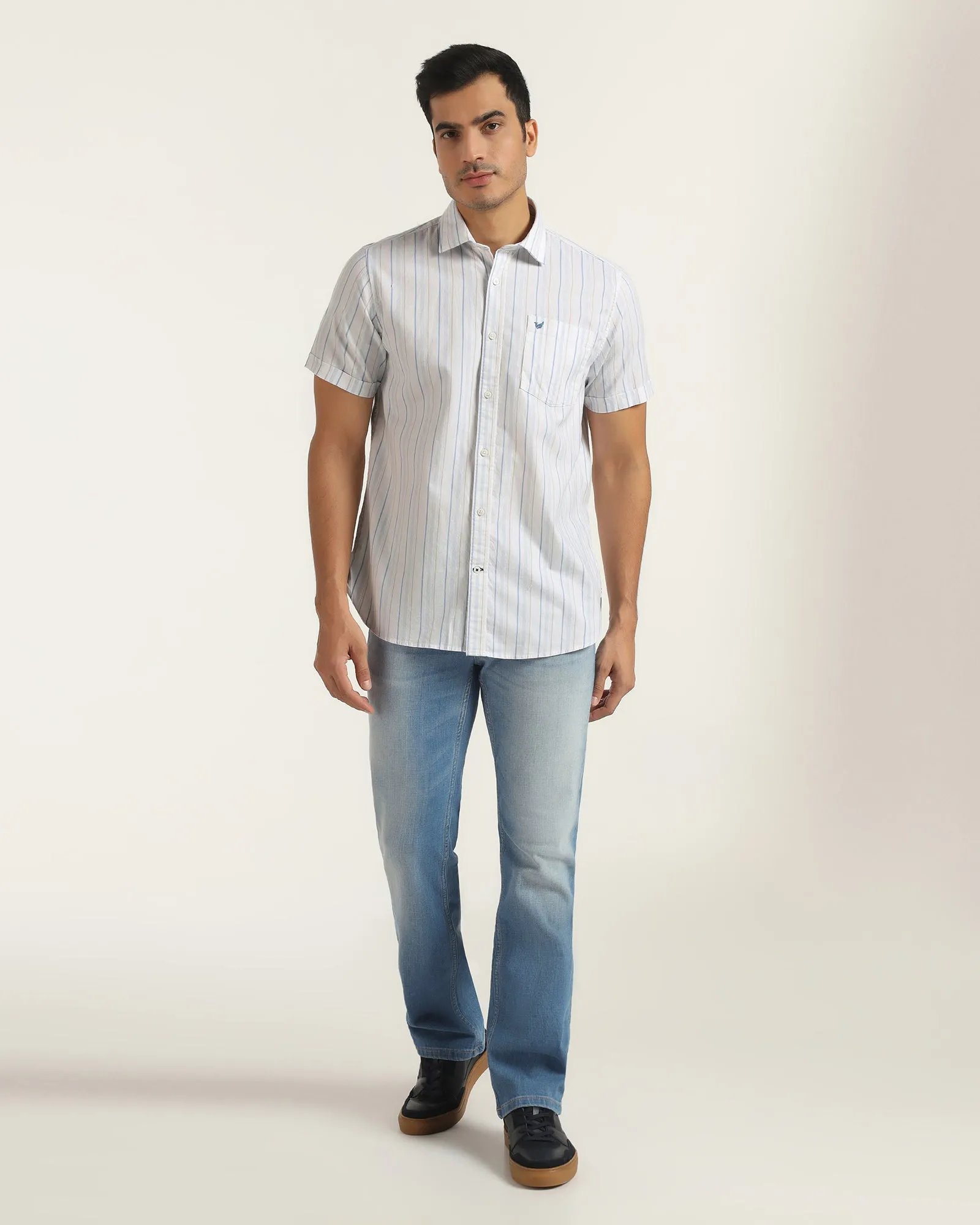 Superflex Straight Comfort Duke Fit Indigo Jeans - Darius Classic Autumn Days Adult Fashion Weekend Wear