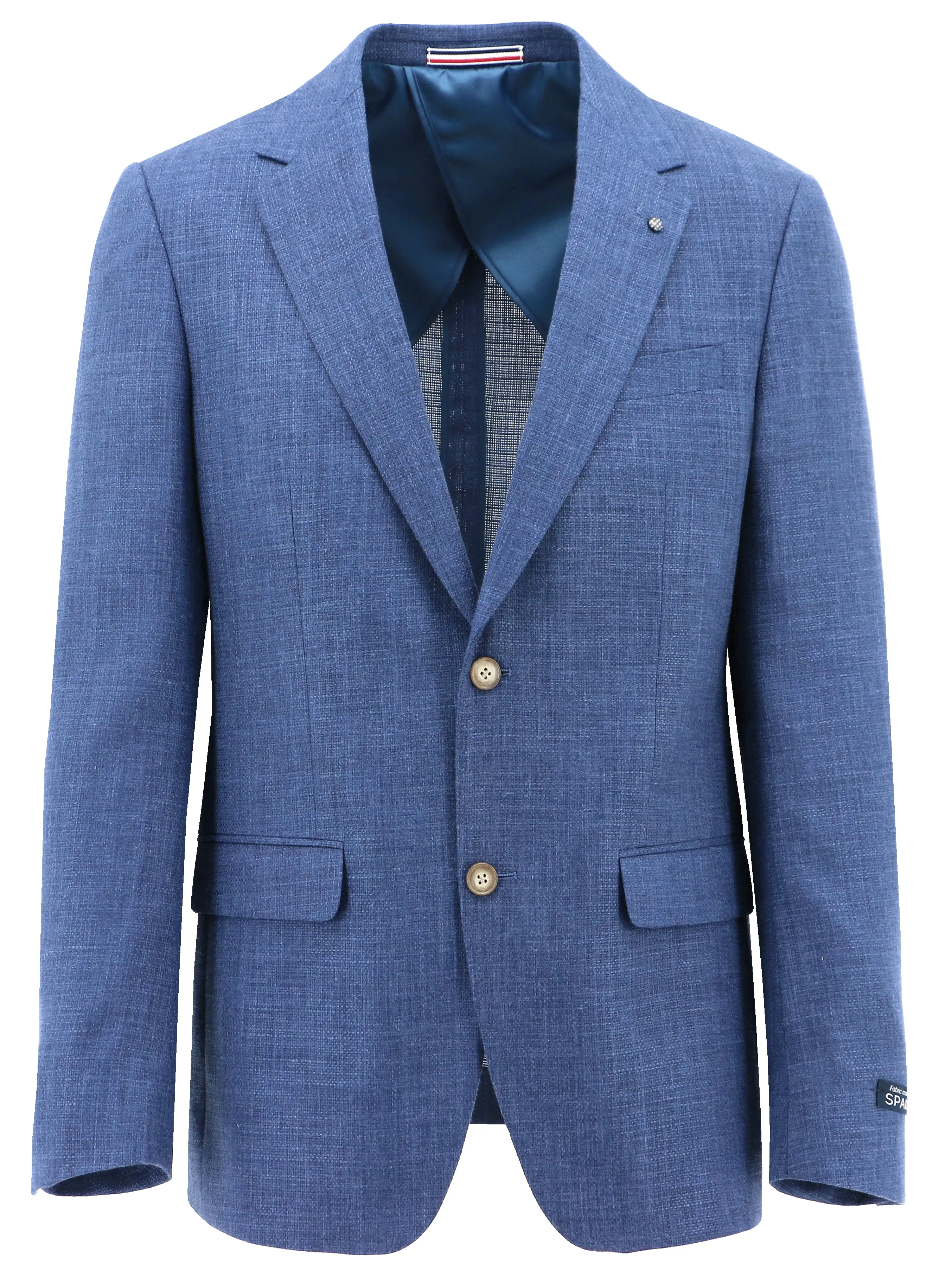 Lazio Blue Linen Blend Sports Jacket Tagless Neckline Design All Day Fit