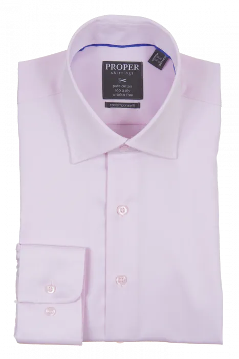 PROPER SHIRTINGS PINK CONTEMPORARY FIT REGULAR CUFF P720ET0R-PIN Stylish Design Tall Option