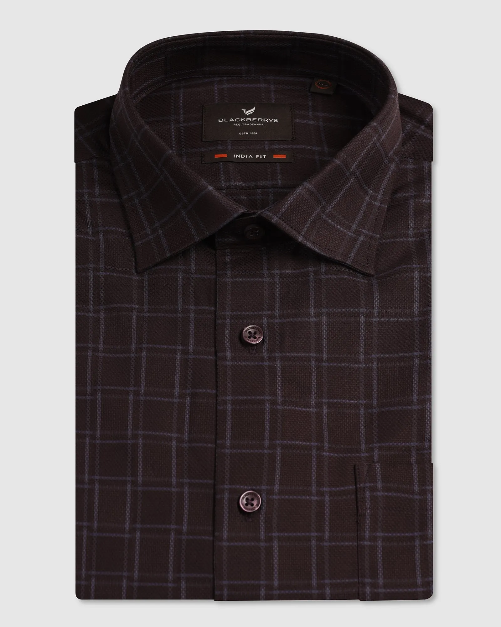 Unmatched comfort Cocktail Party Wine Check Shirt - Ratio