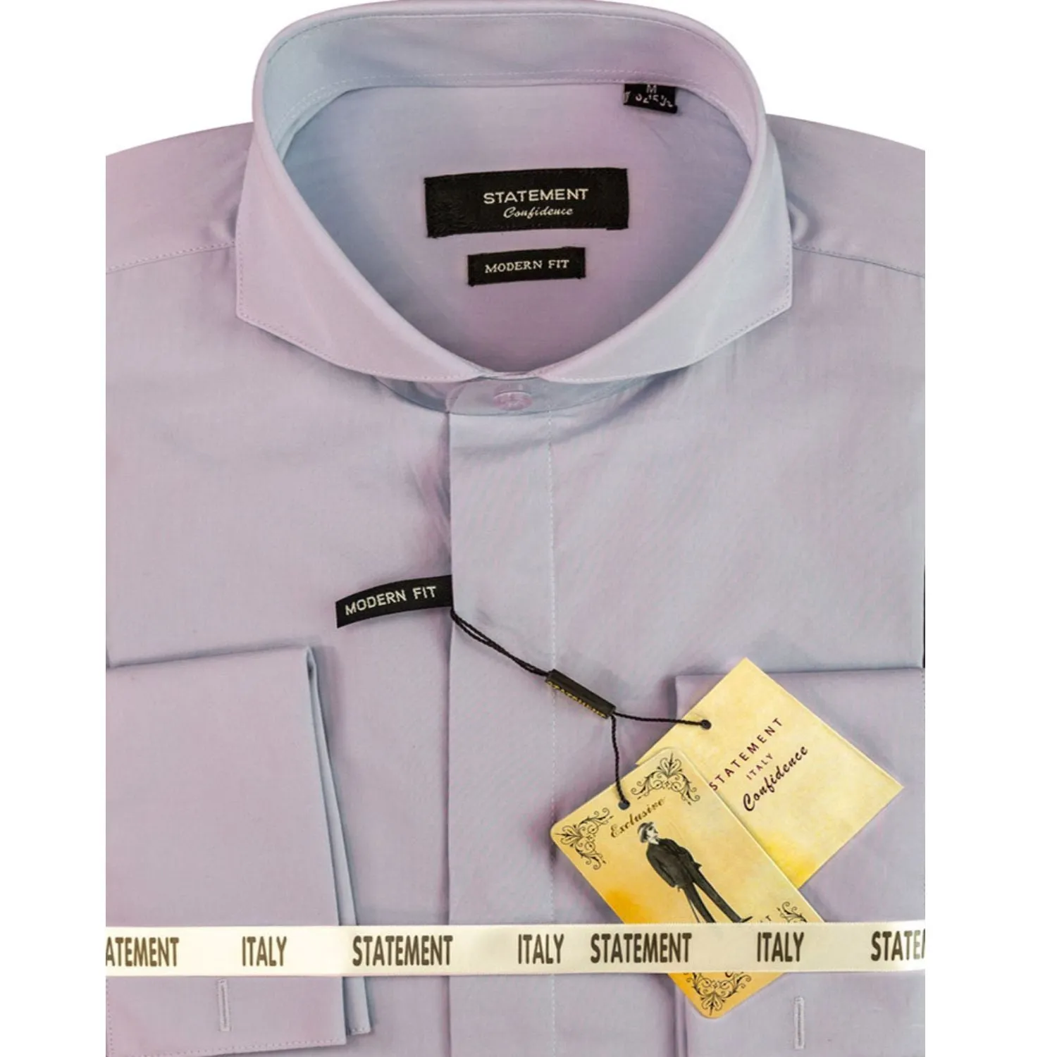 Low Maintenance Tailored Fit Gliese Collection: Lavender Modern Fit Dress Shirt with French Cuffs