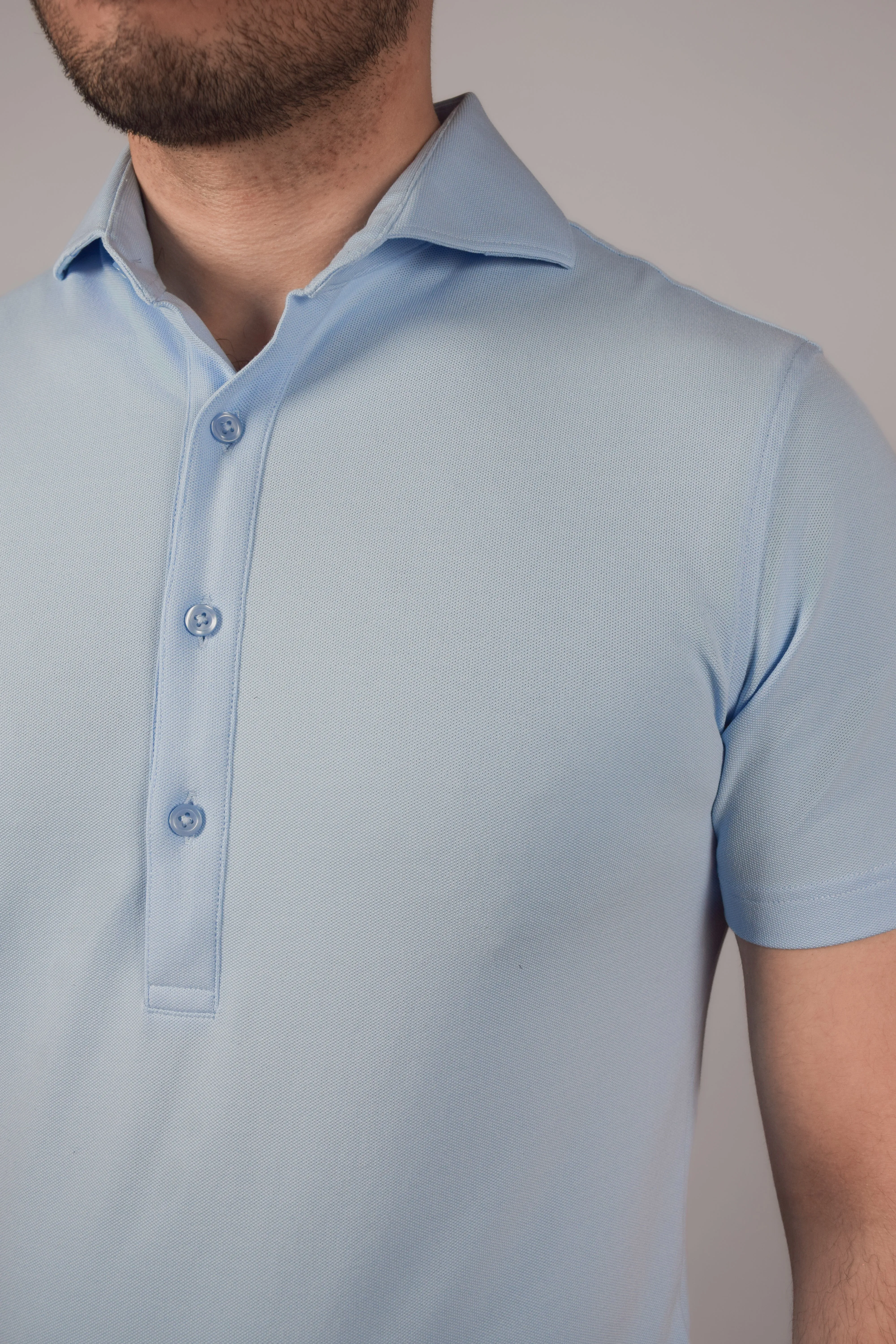 Dress Collar Performance Polo - Sky Blue Chill Wear