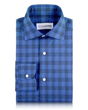 Linen: Shark Blue Casual Gingham UVProtective Coating Champion Glow